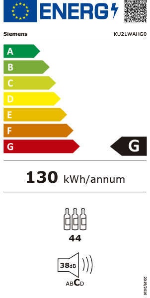 SIEMENS CAVE VINHO INTEG 81,8X59,8X58,1CM 44G. 108LT (G)