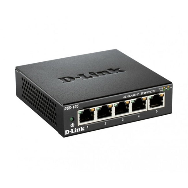 D-Link DGS-105 Não-gerido L2 Gigabit Ethernet (10/100/1000) Preto