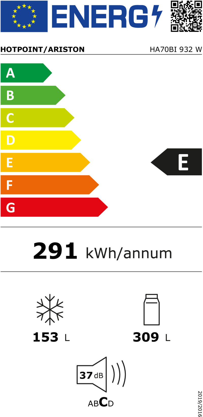 FRIGORÍFICO COMBINADO HOTPOINT HA70BI932W( TOTAL NO FROST  - BRAN