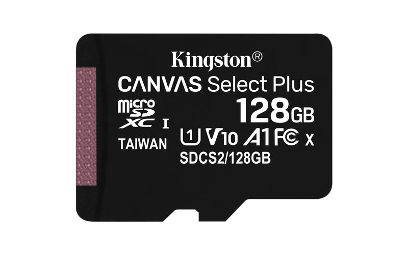 MICROSD KINGSTON CANVAS SELECT PLUS 128GB CLASS10 UHS-I SDHC(100M