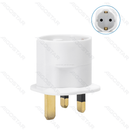 TRAVEL ADAPTOR 1-WAY EU TO UK WHITE