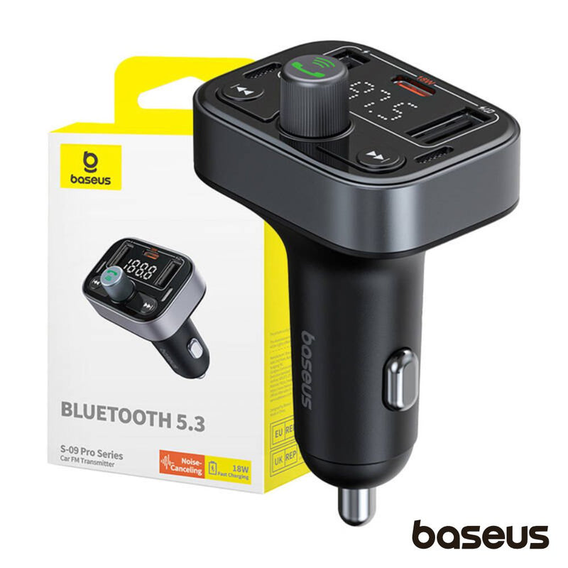 TRANSMISSOR FM BLUETOOTH 5.3 2XUSB-AUSB-C PD F. ISQUEIRO