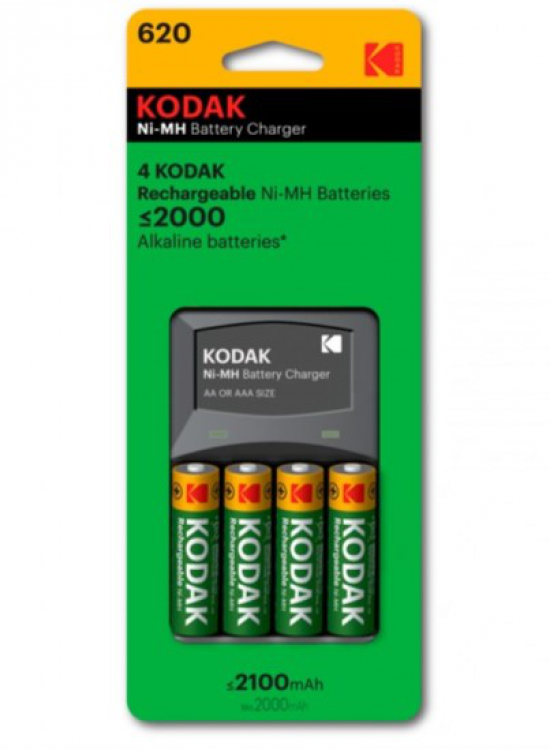 CARGADOR PILAS KODAK NI-MH + 4UD AA 2100 MAH