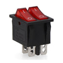 INTERRUPTOR DUPLO LUMINOSO DE EMBUTIR ON/OFF 15A 4 PINOS