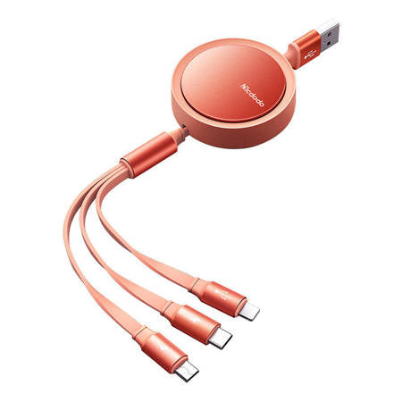 CABO USB-CLIGHTNINGMICRO-USB MCDODO 1.2M LARANJA