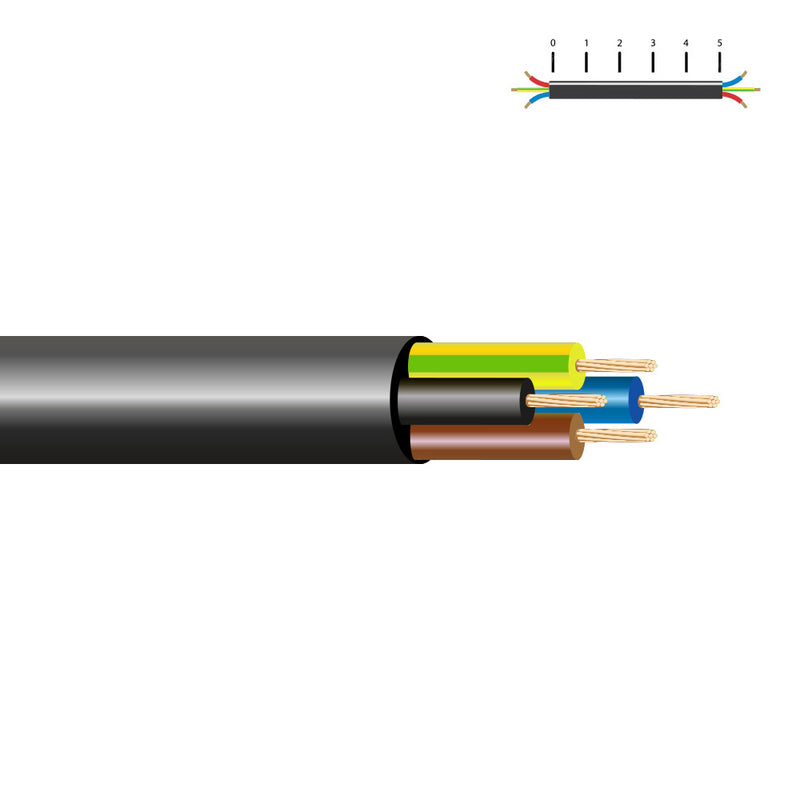 CABO ACRÍLICO 4X1,5MM PRETO EURO/M