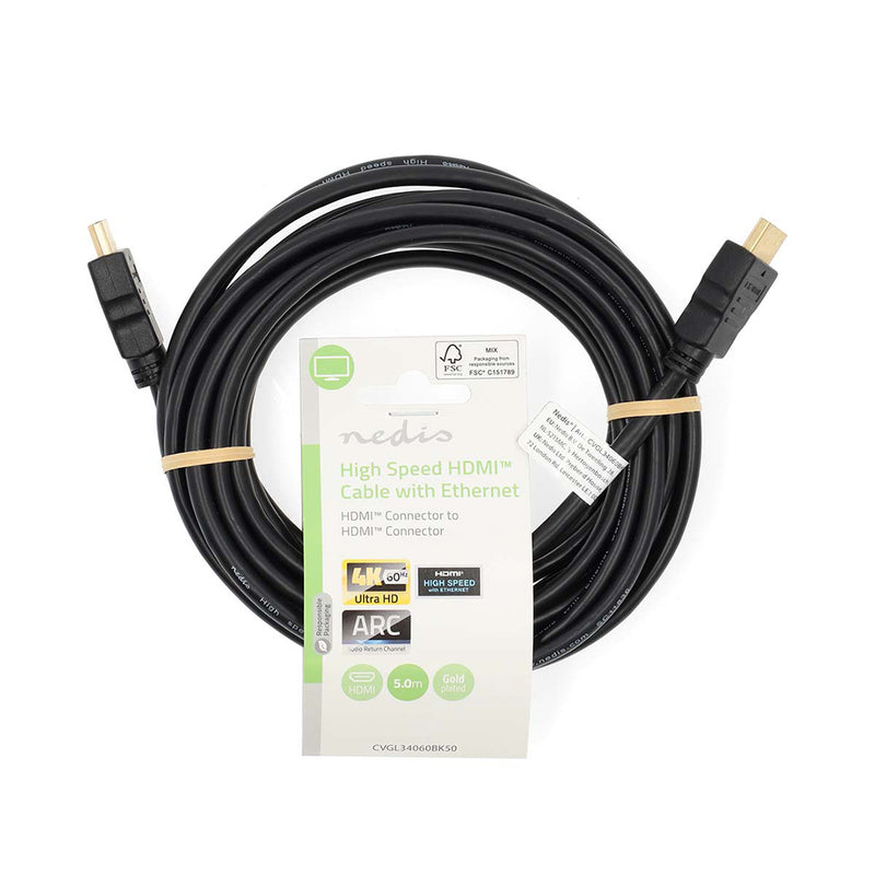 NEDIS CABO HDMI 5MT PRETO