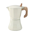 CAFETEIRA DE ALUMÍNIO DE 9 CHÁVENAS MOD: ´´PETRA´´ COR CREME OR