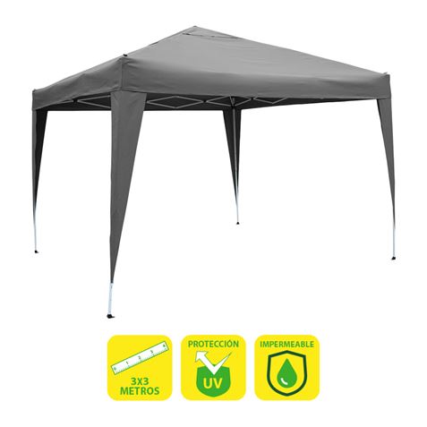 TENDA DOBRÁVEL SUNGARDEN 3X3M CINZA