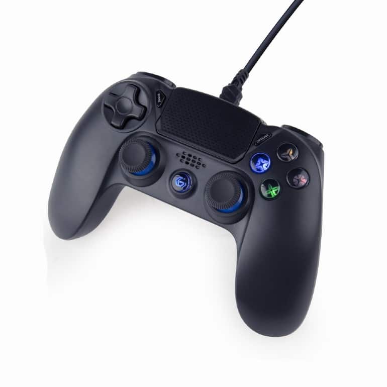 GAMEPAD GEMBIRD COM VIBRAÇÃO PARA PS4 OU PC PRETO