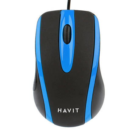 RATO UNIVERSAL HAVIT MS753 (PRETO E AZUL)