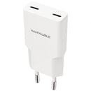 CARGADOR DE PARED NANOCABLE 10.10.2029 2XUSB TIPO-C 30W BLANCO