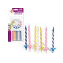 PACK COM 24 UNID. VELAS+12 SUPORTES CORES SORTIDAS BEST PRODUCTS