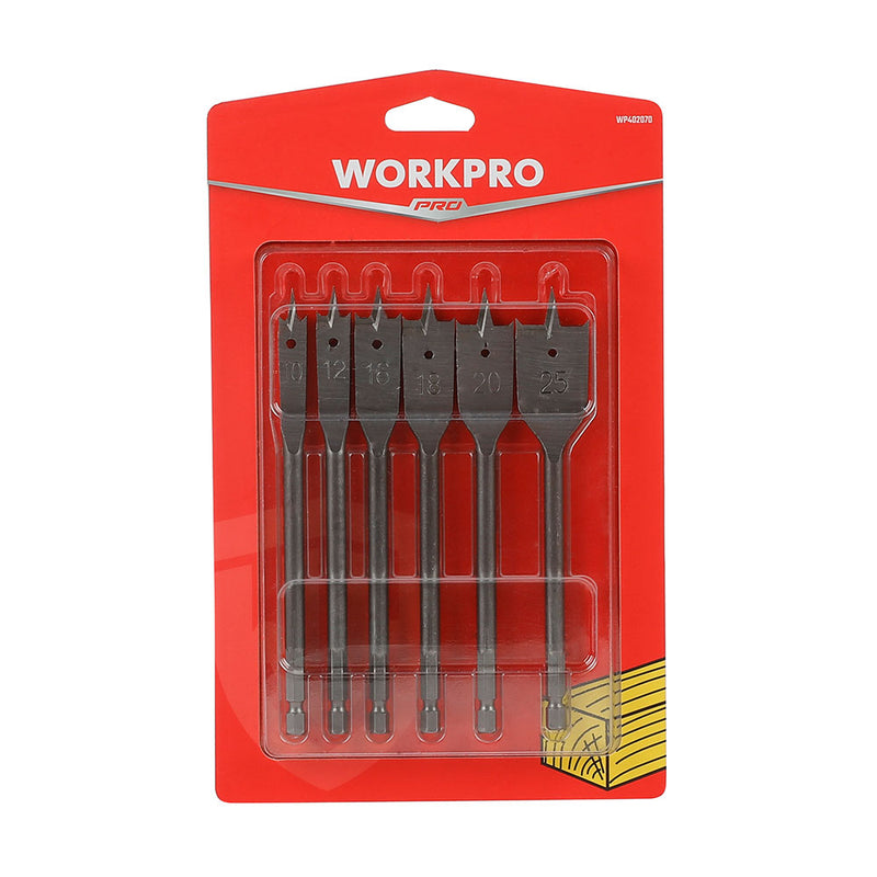 BITS DE PÁ, CONJUNTO DE 6 PEÇAS. WORKPRO