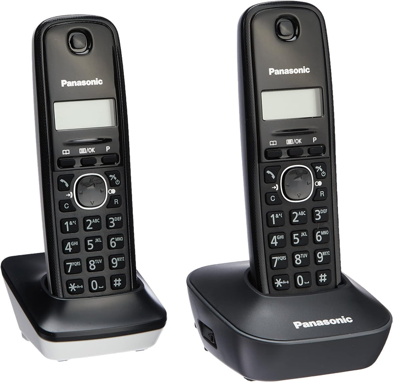 TELÉFONO INALÁMBRICO PANASONIC KX-TG1612SP1 PACK DUO NEGRO