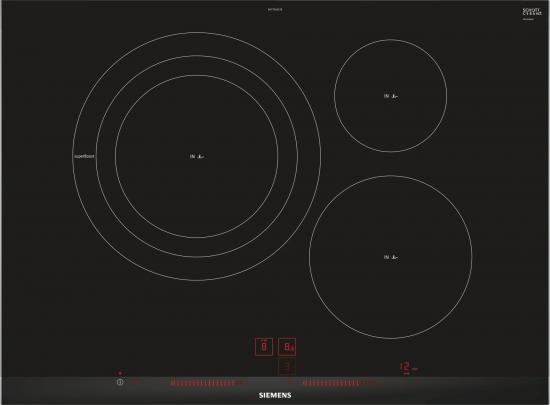 Siemens EH775LDC1E placa Preto Embutido Placa com zona de indução