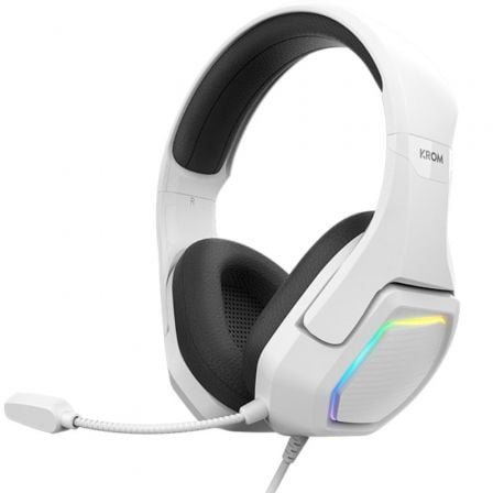 AURICULARES GAMING CON MICRÓFONO KROM KOPA 7.1 USB 2.0 BLANCOS