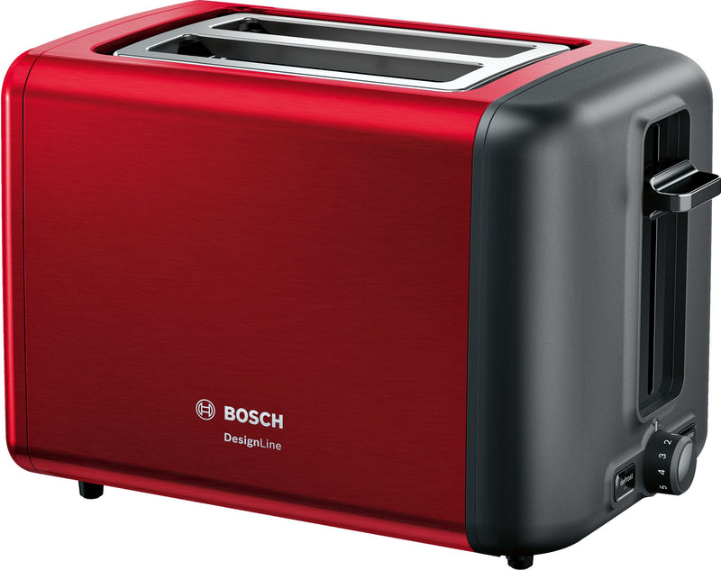 Bosch TAT3P424 torradeira 2 fatia(s) 970 W Preto, Vermelho