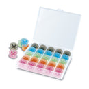 CAIXA DE 25 BOBINAS COLORIDAS MAQUINA COSTURA ALFA