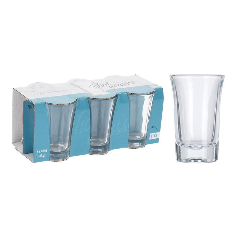 CONJUNTO DE 6 VASOS PEQUEÑOS DE CRISTAL 40ML