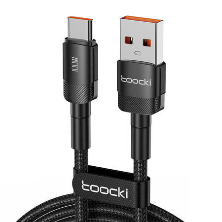 CABLE USB-A TO USB-C TOOCKI TXCT-HY01, 1M, FC 100W (BLACK)