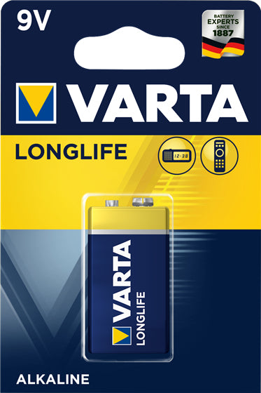 Varta Longlife Extra 9V Bateria descartável Alcalino