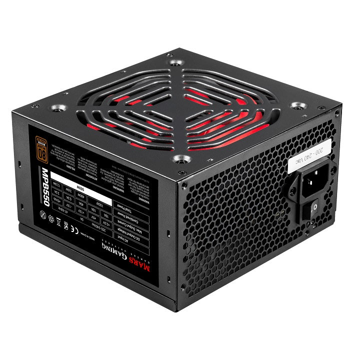 FONTE MARS GAMING MPB 550W BRONZE 230V SILENTRPM 10DB 1XPCIE6+2PI