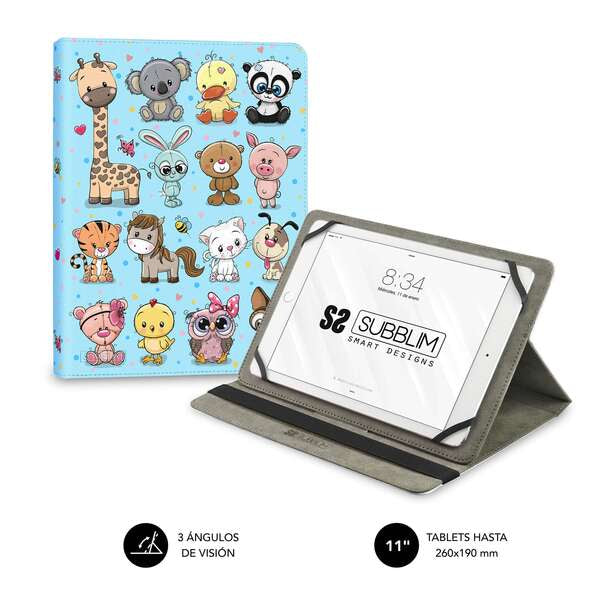 CAPA SUBBLIM TRENDY CASE ANIMALS PARA TABLETS DE 11"