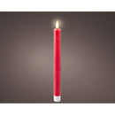 PACK DE 2 UNIDADES VELAS LED DE CERA VERMELHA Ø2,2X24,5CM, LUMINE