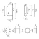 FECHADURA DE EMBUTIR PARA PORTA DE CORRER, MODELO PCR03, FABRICAD