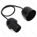 SUPORTE DE LÂMPADA DE PLÁSTICO E27 2X0,75MM2 0,5M PRETO