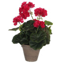 GERÂNIO COR ROSA ESCURO PVC EM VASO CINZENTO