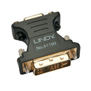 Lindy 41199 adaptador para cabos VGA DVI-I Preto, Dourado