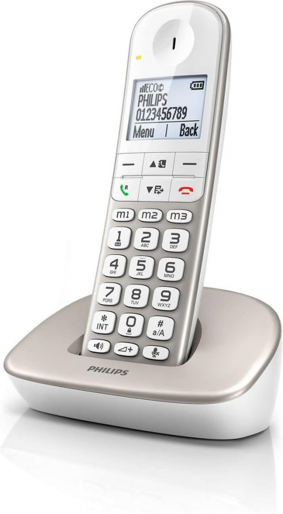 TELEFONE SEM FIOS PHILIPS XL4901S23 CINZA E BRANCO