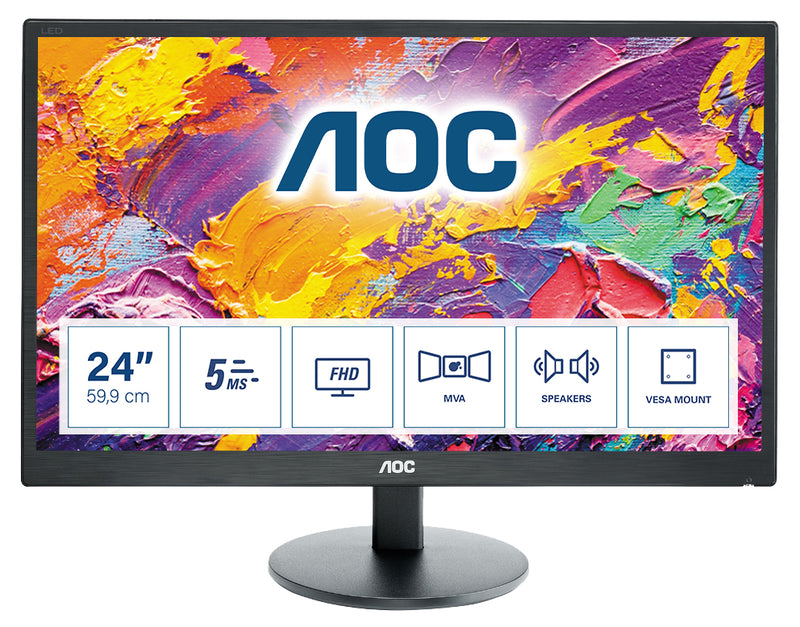 AOC M2470SWH LED display 59,9 cm (23.6") 1920 x 1080 pixels Full