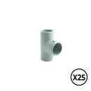 MANGA T PVC INSPECIONÁVEL Ø 16 MM, CINZA, 25 UNID.