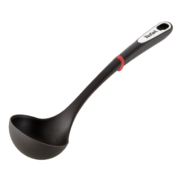 Tefal K20601 colher Colher de sopa Silicone Preto, Vermelho, Aço