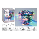 GRINALDA A PILHAS MULTIFUNÇÕES 96 LEDS CABO PRETO LUZ MULTICOR IP
