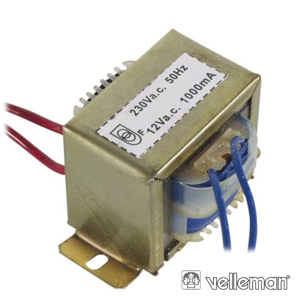 TRANSFORMADOR 12VA 1X12V VELLEMAN