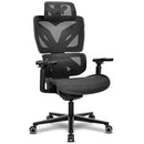 ALPHA GAMER - CADEIRA EM MALHA WAVE BLACK AGWAVEBK