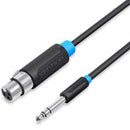 CABLE ESTÉREO VENTION BBEBI JACK 6.5 MACHO - XLR HEMBRA 3M NEGRO