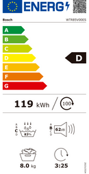 MÁQUINA DE SECAR ROUPA BOSCH WTR85V00ES 8KG