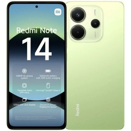 SMARTPHONE XIAOMI REDMI NOTE 14 6GB 128GB 6.67" VERDE