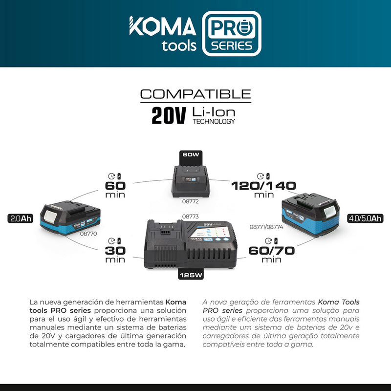 SULFATORA/PULVERIZADOR 20V (SEM BATERIA E CARREGADOR) KOMA TOOLS