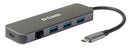D-Link DUB-2334 base & duplicador de portas Com fios USB Type-C C