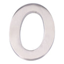 NUMERO 0 NIQUEL MATE 10CM FIXAÇÃO INVISIVEL EDM