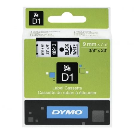 D1 - CINTAS DYMO 9MMX7M NEG/BLANC