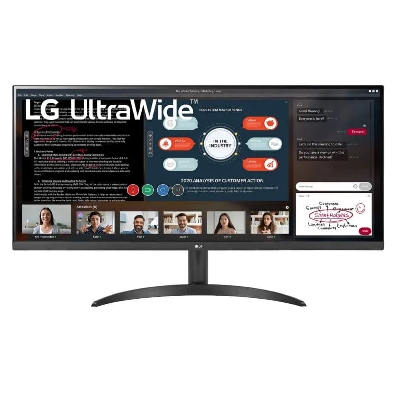 LG 34WP500-B monitor de ecrã 86,4 cm (34") 2560 x 1080 pixels Ult