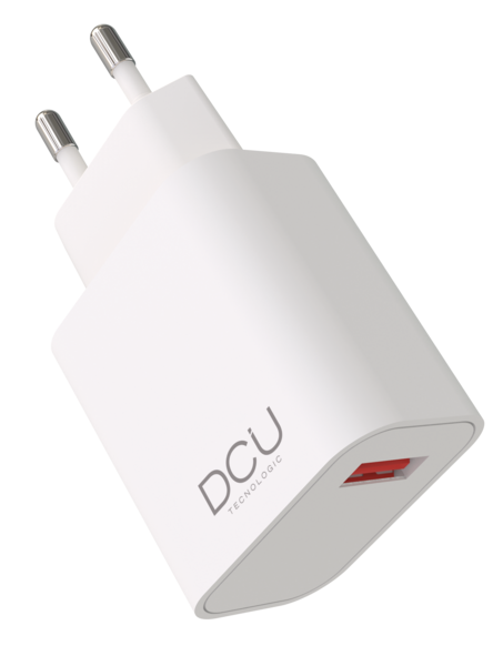 DCU TECNOLOGIC CARGADOR USB COMPACTO 3.0 18W - CARGA RAPIDA - COL