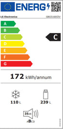 FRIGORÍFICO COMBINADO LG GBG5160CEV 186X60 NF INSTAVIEW PRETO